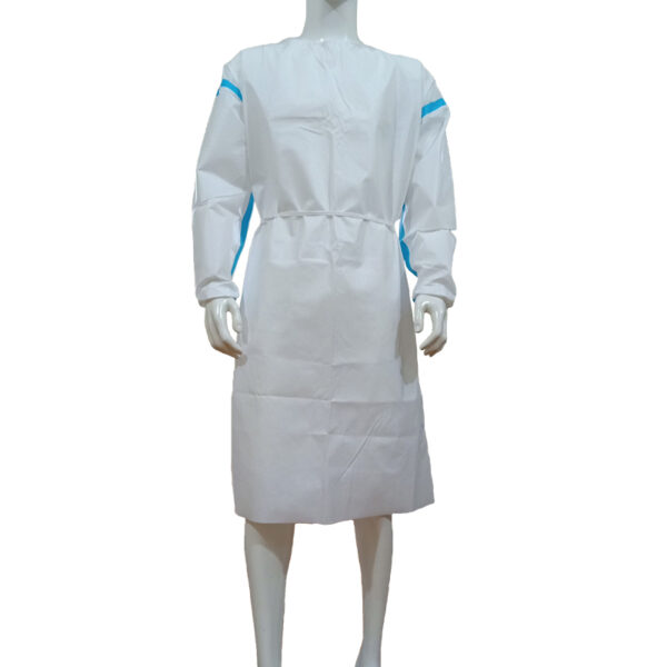 Áo choàng vải không dệt trắng seam xanh - 1 9