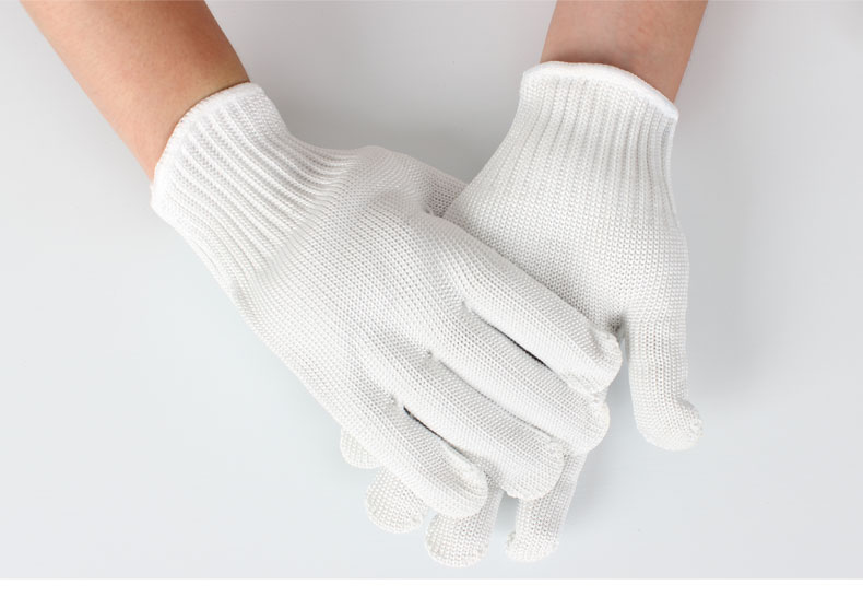 Găng tay sợi chống cắt cao cấp 4 Găng tay chống cắt cấp độ 5 cho công trường: An toàn, bền, thoáng