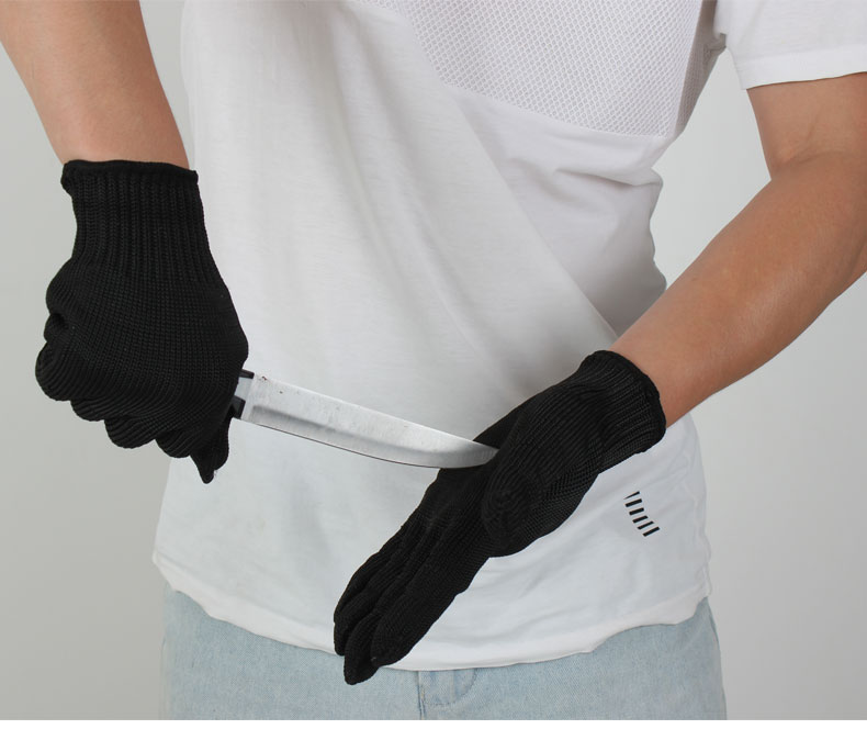 Găng tay sợi chống cắt cao cấp 6 Găng tay chống cắt cấp độ 5 cho công trường: An toàn, bền, thoáng