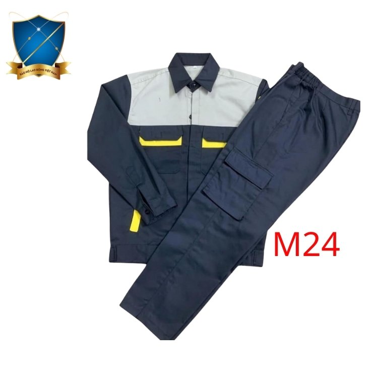 Quần áo lao động M24 vải kaki liên doanh phối đẹp - m24 2