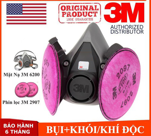Mặt nạ phòng độc 3m 6200: Hướng dẫn chọn mua và sử dụng an toàn