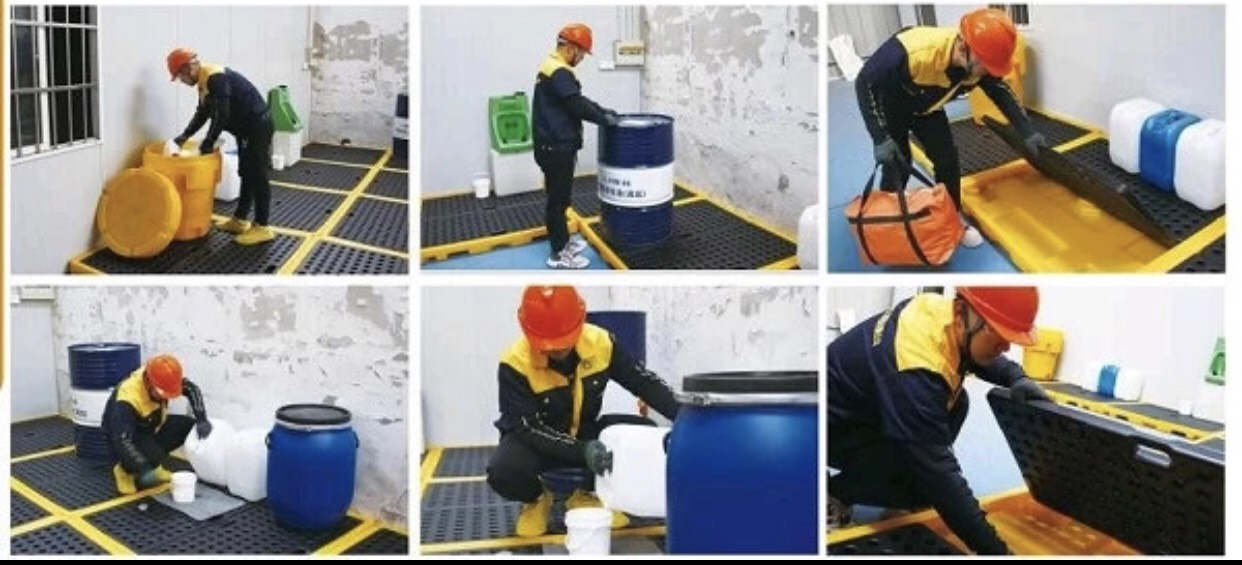 Pallet chống tràn hoá chất, dầu đáp ứng được tiêu chuẩn an toàn về lưu trữ hoá chất và cháy nổ. - pallet