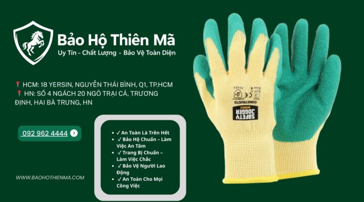 Găng tay bảo hộ lao động là trang bị không thể thiếu giúp bảo vệ đôi tay khỏi các nguy cơ như trầy xước, cắt đứt, hóa chất hoặc nhiệt độ cao